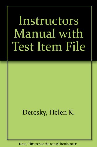 Book Instructors Manual with Test Item File free