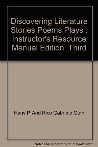Book Discovering Literature Stories, Poems, Plays : Instructor's Resource Manual free