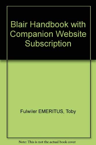 Book Blair Handbook with Companion Website Subscription free