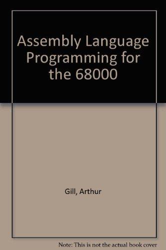 Book Assembly Language Programming for the 68000 free