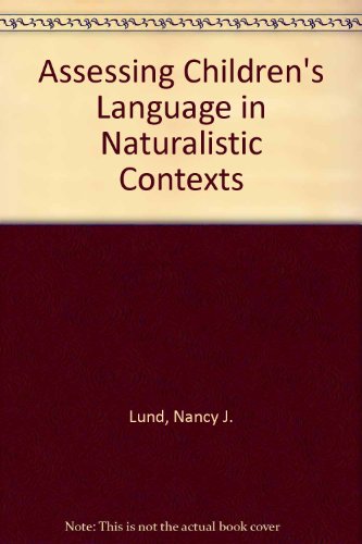 Book Assessing children's language in naturalistic contexts free