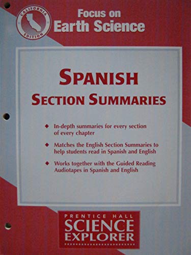 Book Science Explorer Focus on Earth Science California Edition Spanish Section Summaries free