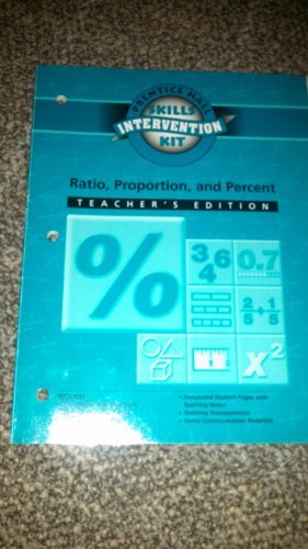 Book Ratio, Proportion And Percent Intervention Unit Workbook Teacher's Edition: Part Of Math Skills Intervention Kit free