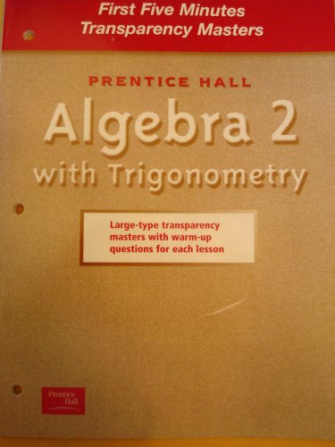 Book Algebra 2 W/trigononmetry 5e (smith) First Five Minutes Transparency Masters 2001c free