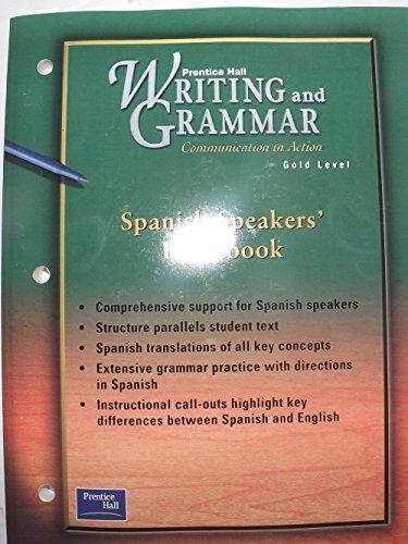 Book Prentice Hall Writing And Grammer 1 Edition Spanish Speakers Handbook   Grade 9 2001c free