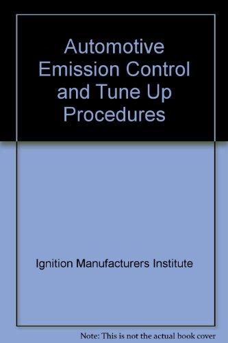 Book Automotive emission control and tune-up procedures free