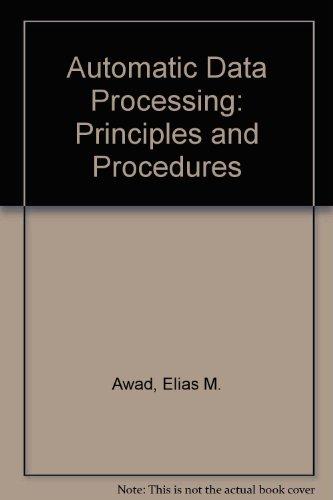 Book Automatic Data Processing : Principles And Procedures free