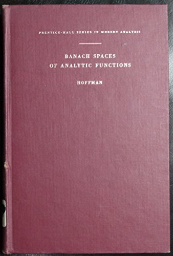 Book Banach Spaces of Analytic Functions free
