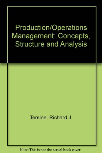 Book Production/operations Management: Concepts, Structure And Analysis free
