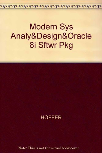 Book Modern Sys Analy&amp;Design&amp;Oracle 8i Sftwr Pkg free
