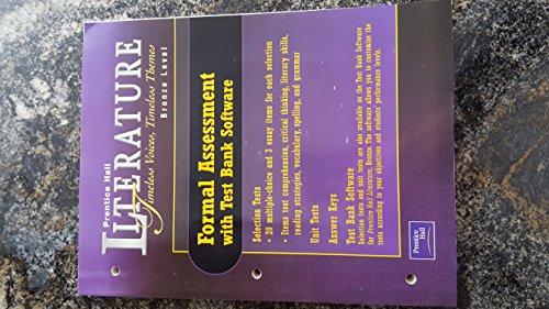Book Formal Assessment with Test Bank Software, Teacher's edition(Prentice Hall Literature Timeless Voices, Timeless Themes, Bronze Level) free