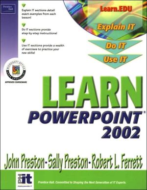 Book Learn PowerPoint 2002 Comprehensive (Learn Office Xp Series) free