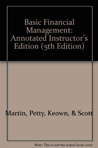 Book Basic Financial Management: Annotated Instructor's Edition (5th Edition) free