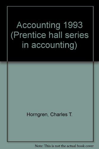 Book Accounting 1993 (Prentice Hall Series in Accounting) free