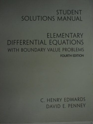 Book Elementary Differential Equations with Boundary Value Problems (Student Solutions Manual) free