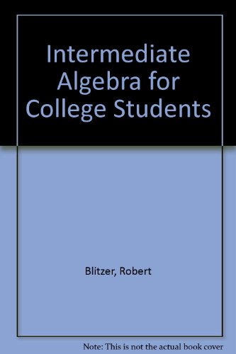 Book Intermediate Algebra for College Students free