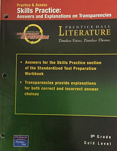 Book Prentice-hall Literature Practice And Assess Skills Practice Answers And Explanations On Transparencies (prentice-hall Literature Timeless Voices Timeless Themes) free