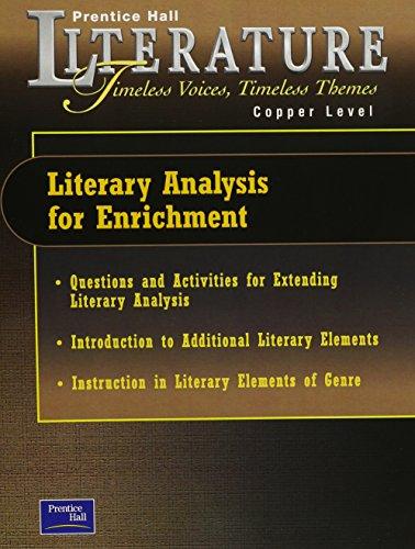 Book PRENTICE HALL LITERATURE TIMELESS VOICES TIMELESS THEMES 7 EDITION LITERARY ANALYSIS FOR ENRICHMENT GRADE 6 2002C free
