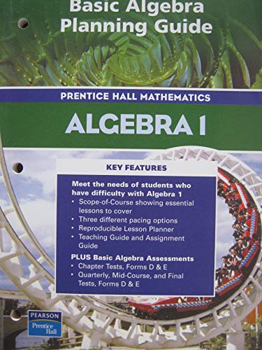 Book Algebra 1 Basic Algebra Planning Guide free