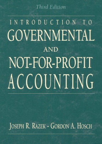 Book Introduction to Governmental and Not-for Profit Accounting free
