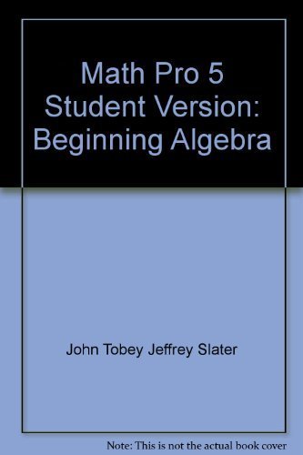 Book Math Pro 5 Student Version: Beginning Algebra free