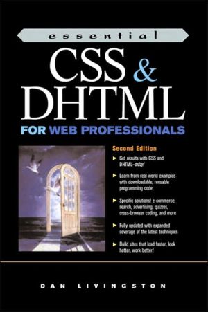 Book Essential CSS and DHTML for Web Professionals (2nd Edition) free