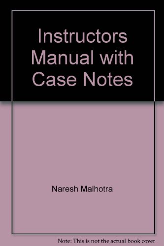 Book Instructors Manual With Case Notes free