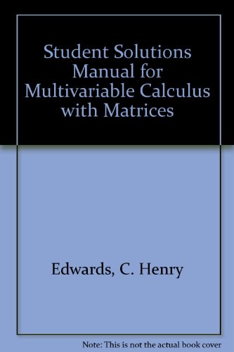 Book Multivariable Calculus with Matrices free