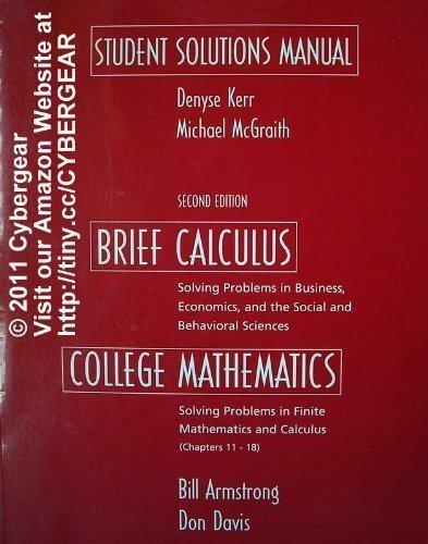 Book BRIEF CALCULUS WITH APPLICATIONS free