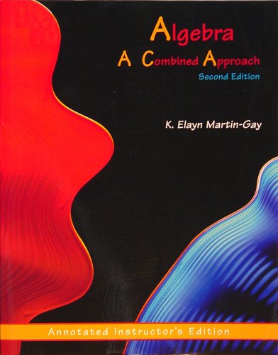 Book Algebra a Combined Approach free