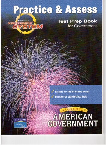 Book Practice and Assess - Test Prep Book for Government (MacGruder's American Government) free