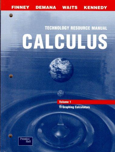 Book Calculus Technology Resource Manual: Ti Graphing Calculators free