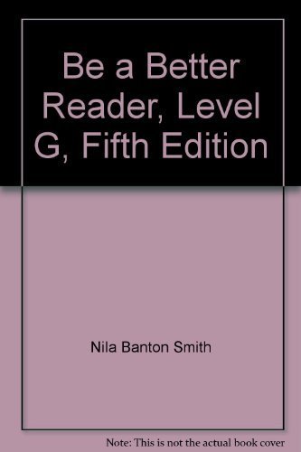 Book Be A Better Reader, Level G, Fifth Edition free