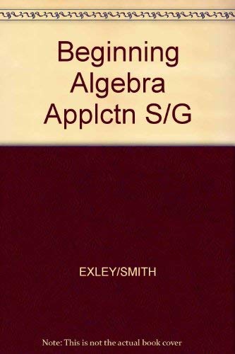 Book Beginning Algebra: With Applications: Study Guide free
