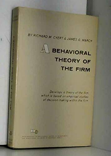 Book A Behavioral Theory of the Firm free