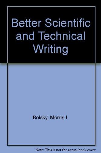 Book Better Scientific And Technical Writing free