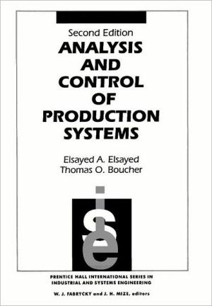 Book Analysis and Control of Production Systems free