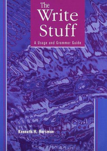 Book The Write Stuff: A Usage And Grammar Guide free