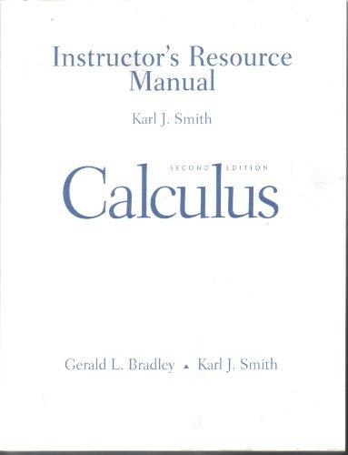 Book Instructor's Resource Manual For Calculus 2nd Edition free