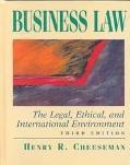 Book Business Law: The Legal, Ethical, and International Environment free