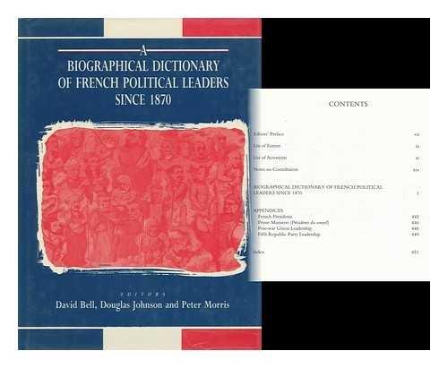 Book Biographical Dictionary of French Political Leaders Since 1870 free