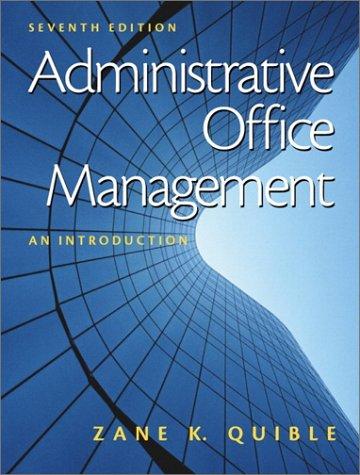 Book Administrative Office Management: An Introduction (7th Edition) free