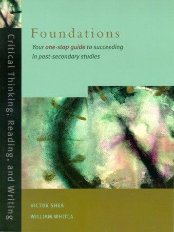 Book Foundations: Critical Thinking Reading and Writing Cdn free