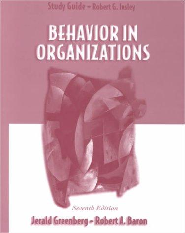 Book Behavior in Organizations (Study Guide) free
