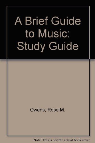 Book A Brief Guide to Music: Study Guide free