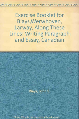 Book Along These Lines: Writing Paragraphs And Essays free