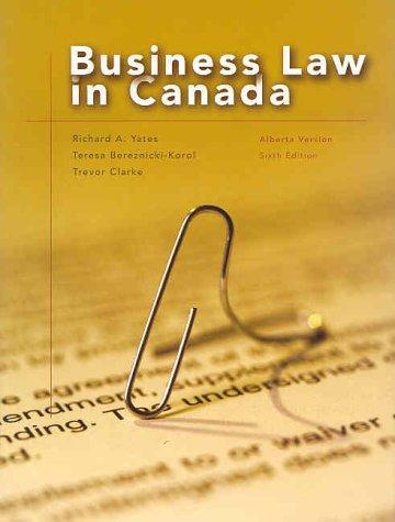 Book Business Law In Canada (alberta Version) free