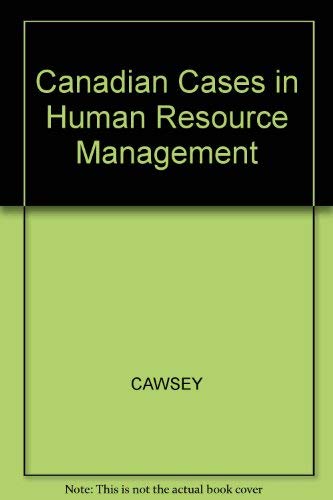 Book Canadian Cases in Human Resources Management free