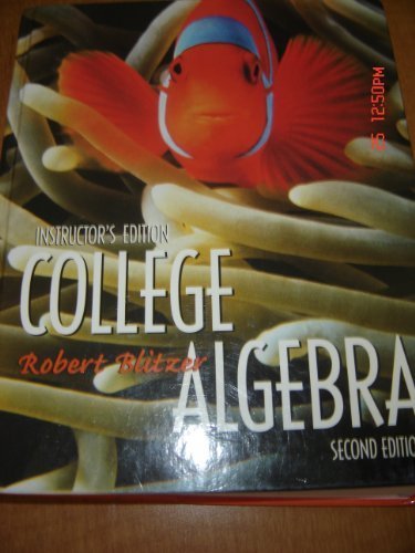 Book College Algebra: Instructors Edition free