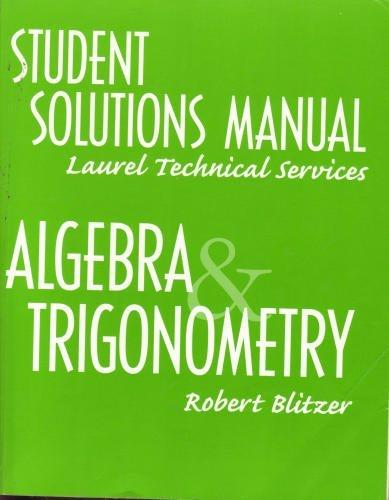 Book Student Solutions Manual Algebra & Trigonometry free